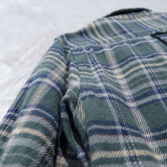 Woolrich Shirt Mens M Green Brawny Flannel Plaid Shacket Button Down Outdoors - Picture 7 of 16